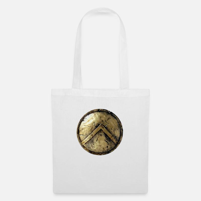 Spartan standard shield bronze Ancient Greece - Tote Bag - white