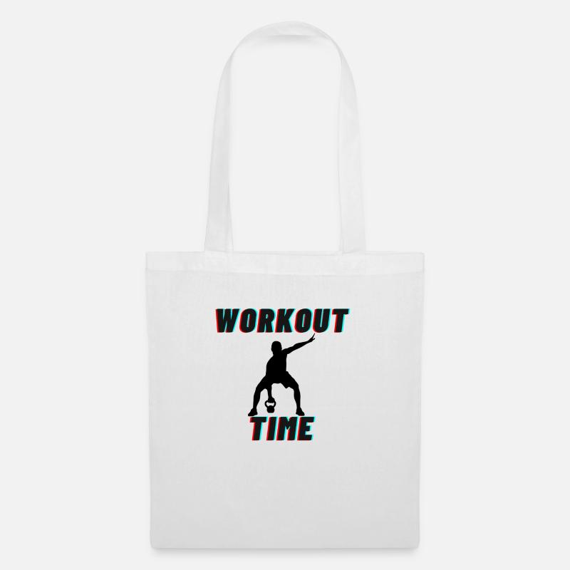 WORKOUT TIME - Tote Bag - white