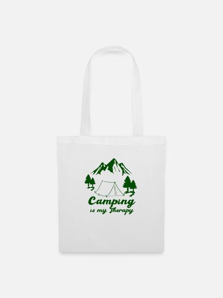 camping therapy - Stoffbeutel - Weiß