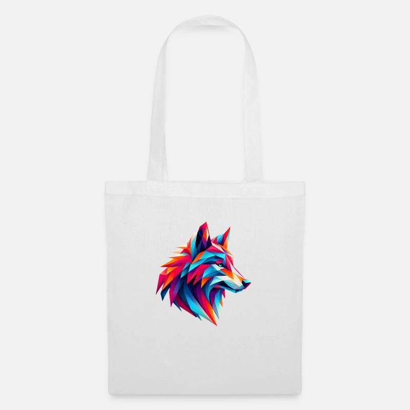Polygon Wolf Art - Tote Bag - white