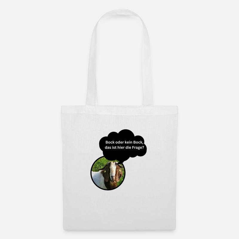 Fun Shirt "Bock oder kein Bock..." - Tote Bag - white
