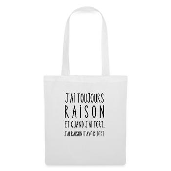 raison d'avoir tort - Sac en tissu - blanc - Devant