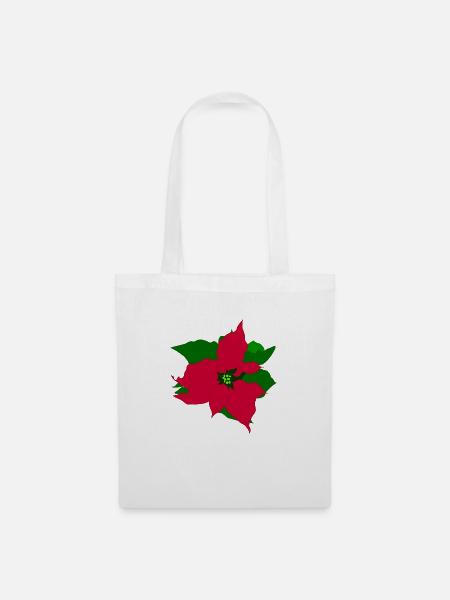 Weihnachtsstern - Stoffbeutel - Weiß