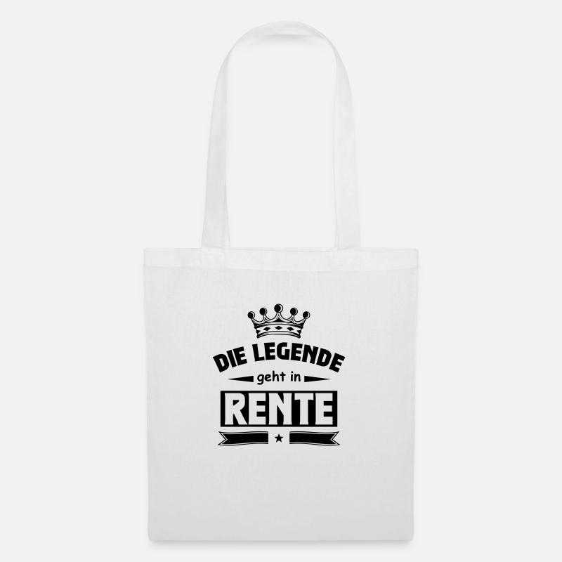 Die Legende geht in Rente - Stoffbeutel - Weiß