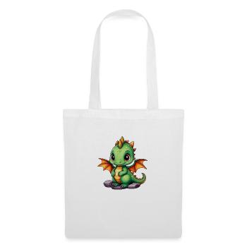 Baby Drache - Stoffbeutel - Weiß - Vorne