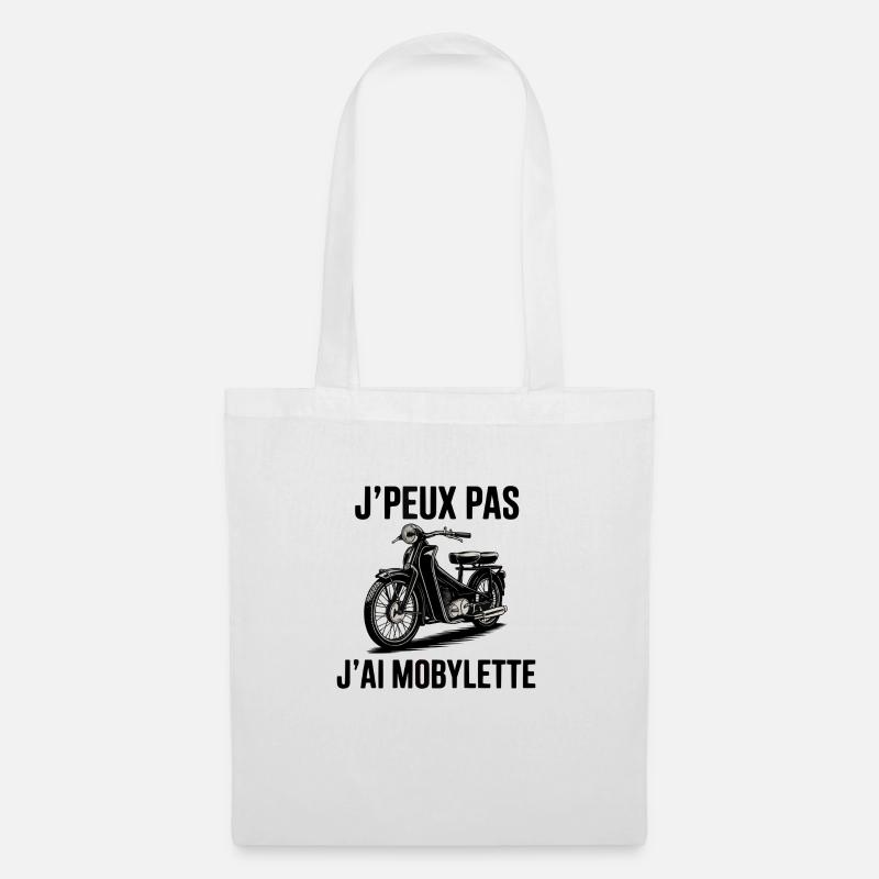 I Can't I Have Moped – Vintage Design - Stoffbeutel - Weiß