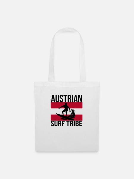 Austrian Surf Tribe Surfshirt - Stoffbeutel - Weiß