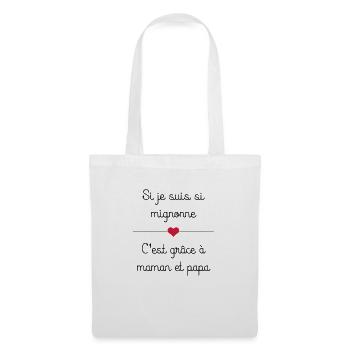 mignonne - Sac en tissu - blanc - Devant