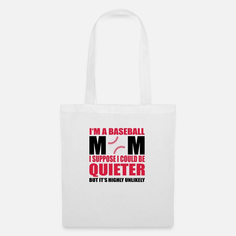 Baseball mom - Stoffbeutel - Weiß