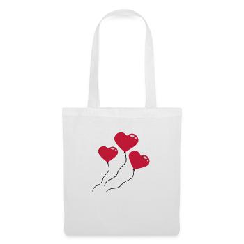 herzluftballons_3c - Sac en tissu - blanc - Devant