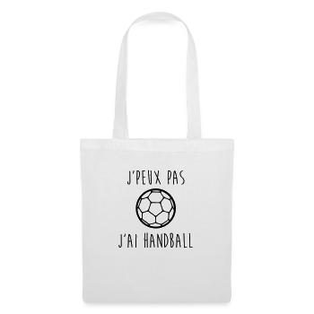 j'peux pas j'ai handball - Sac en tissu - blanc - Devant