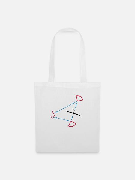 segelflug wettbewerb aufgabe Geschenk - Stoffbeutel - Weiß