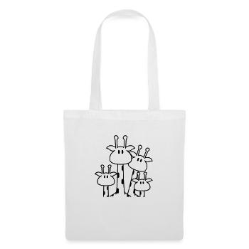 Cute giraffe family 2 children mom dad giraffe - Tote Bag - white - Front
