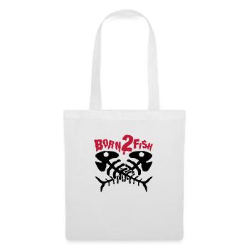 fish_born_to_fish_dx2 - Sac en tissu - blanc - Devant