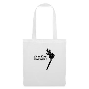 ca va etre tout noir - Sac en tissu - blanc - Devant