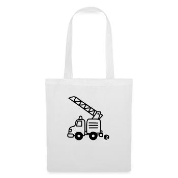Pompiers auto-pompe - Sac en tissu - blanc - Devant