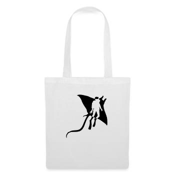 Plongeur 2 amis plongeant ensemble stingray s - Sac en tissu - blanc - Devant
