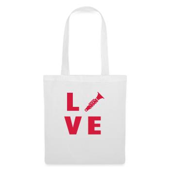 Clarinette Clarinettiste Musique Musicien Concert - Sac en tissu - blanc - Devant