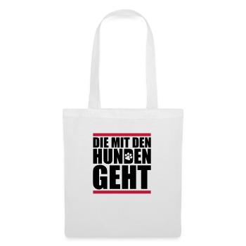 mit den hunden geht - Stoffbeutel - Weiß - Vorne