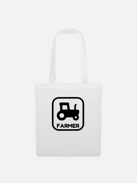 Landwirt / Bauer / Landwirtschaft / Traktor - Stoffbeutel - Weiß