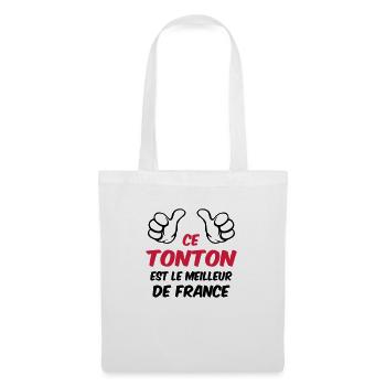 Tonton / Tata / Parrain / Marraine / Tante / Oncle - Sac en tissu - blanc - Devant