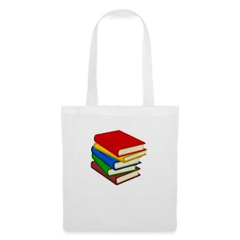 books coloured - Sac en tissu - blanc - Devant