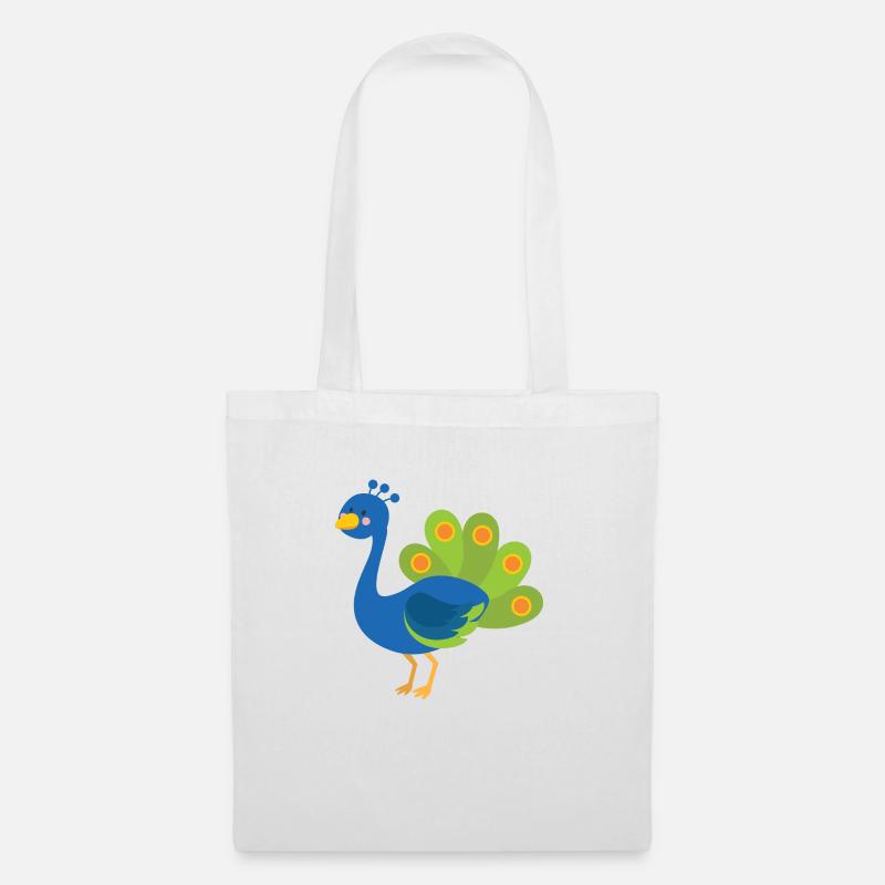 peacock - Tote Bag - white
