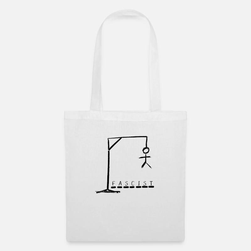 L'impiccato Gioco Antifascista - Borsa di stoffa - bianco
