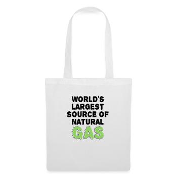 Plus grande source de gaz au monde - Sac en tissu - blanc - Devant