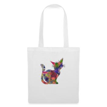 Chat - Sac en tissu - blanc - Devant