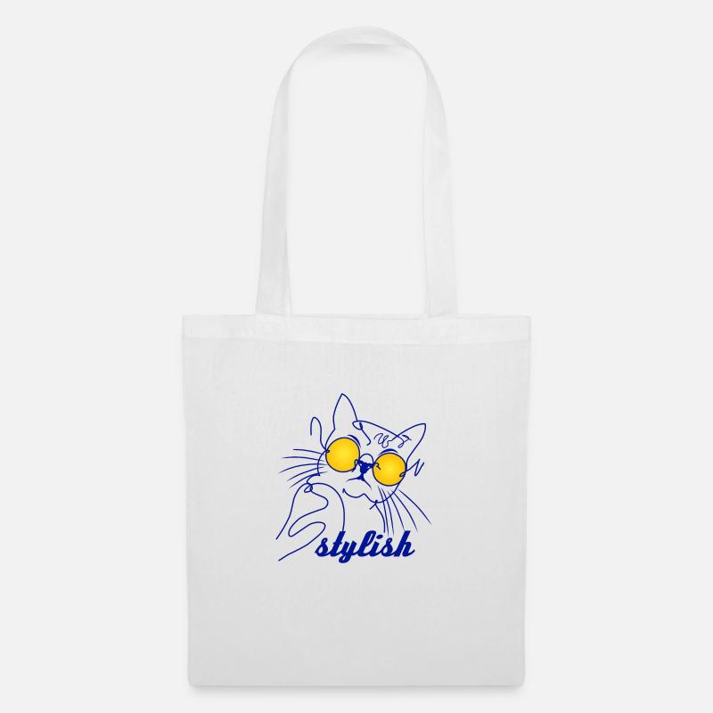 Garçon de chat - Sac en tissu - blanc