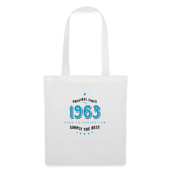 Original depuis 1963 anniversaire tout simplement la meilleure star - Sac en tissu - blanc - Devant