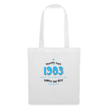 Original depuis 1983 anniversaire tout simplement la meilleure star - Sac en tissu - blanc - Devant