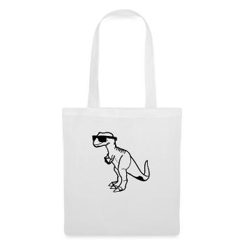 Dinosaurier mit Sonnenbrille Vektor - Stoffbeutel - Weiß - Vorne