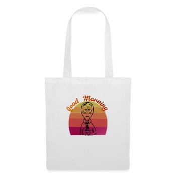 Bonjour? Morgenmuffel, j’adore mon travail T-Shirt - Sac en tissu - blanc - Devant
