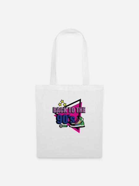1990iger Sprüche 90s Geschenksidee - Stoffbeutel - Weiß