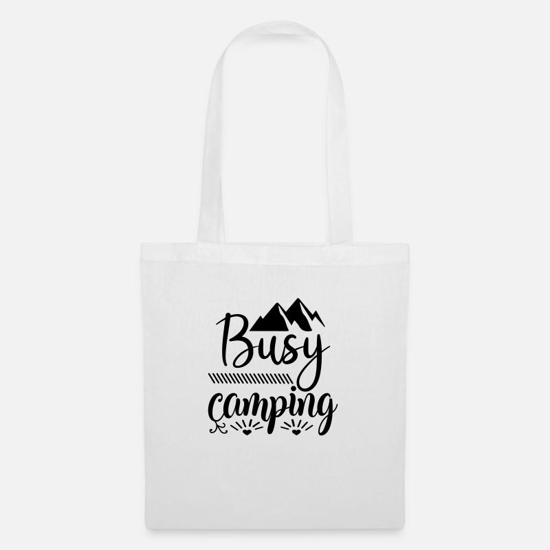 Busy Camping - Tote Bag - white