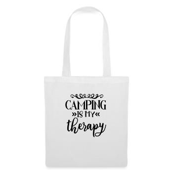 Le camping est ma thérapie - Sac en tissu - blanc - Devant