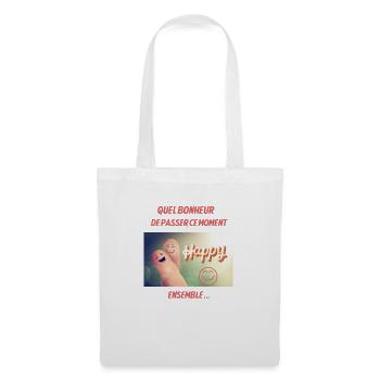 Quel bonheur de passer ce moment ensemble - Sac en tissu - blanc - Devant