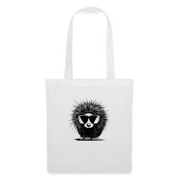 Porcupine Lunettes de soleil Mignons animaux Nature animale 5 - Sac en tissu - blanc - Devant