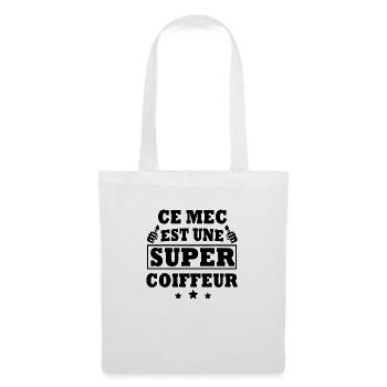 ce mec est un super coiffeur / humour coiffeur - Sac en tissu - blanc - Devant