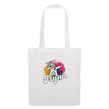 FLYNN - Beau nom de garçon avec licorne cool - Sac en tissu - blanc - Devant