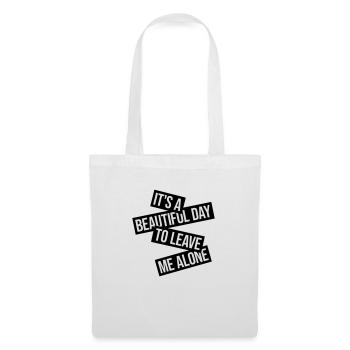 Journée Laissez-moi tranquille - Sac en tissu - blanc - Devant