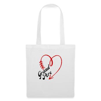 grand-père cœur - Sac en tissu - blanc - Devant