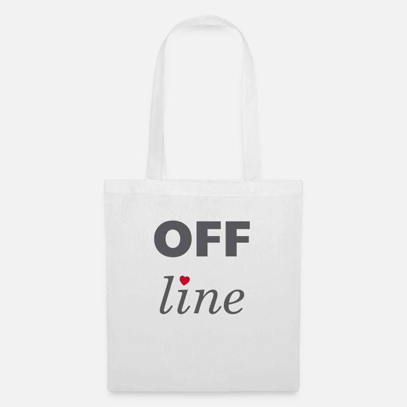 Offline - die schönste Zeit ... - Stoffbeutel - Weiß