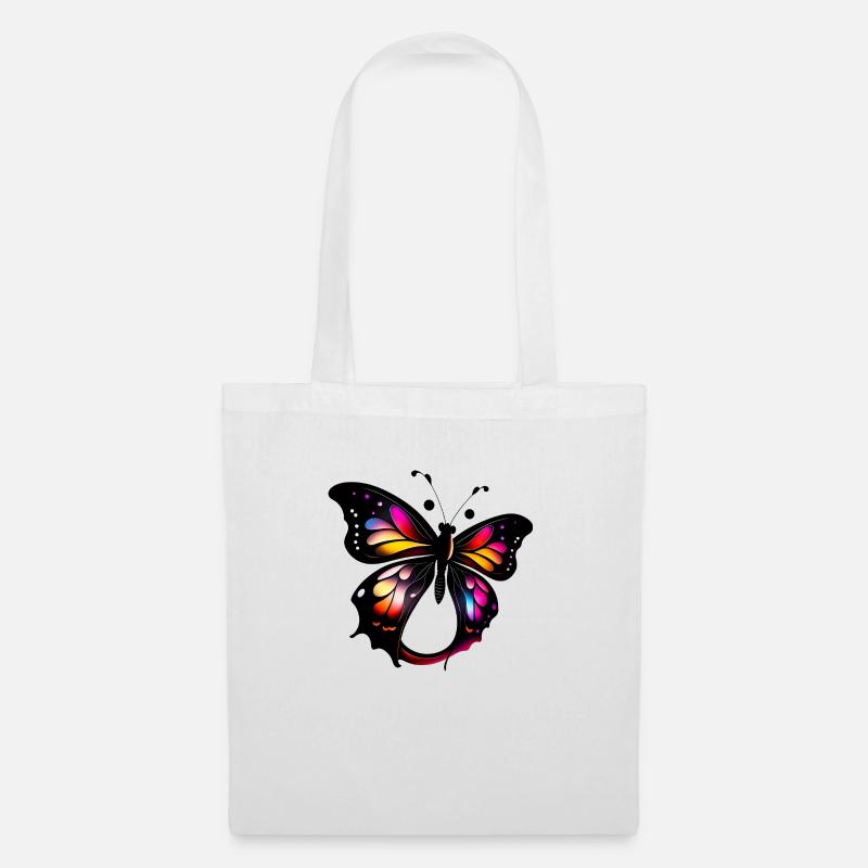 Schmetterling - Stoffbeutel - Weiß