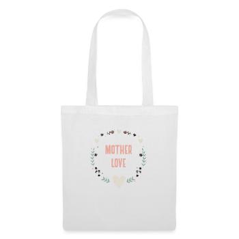 Muttertag Mutter Liebe Dankeschön Kinder Geschenk - Stoffbeutel - Weiß - Vorne