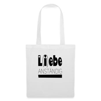 lebe anständig - Stoffbeutel - Weiß - Vorne