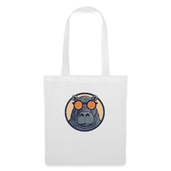 Hippopotamus with sunglasses, Hippopotamus, Water horse - Tote Bag - white - Front
