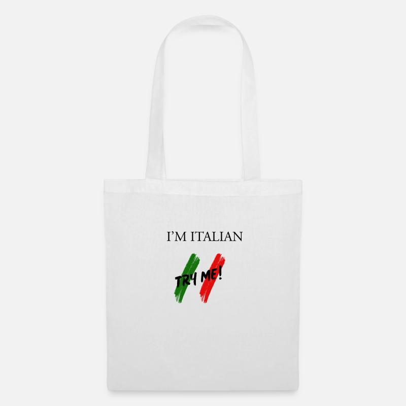 Ich bin italienischer Weißer - Stoffbeutel - Weiß
